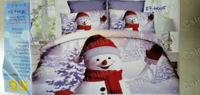 Karácsonyi ágynemű 7 részes szett, hóemberes ágynemű
