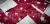 Sötétpiros - fehér hullócsillag 7 részes ágynemű garnitúra